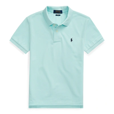 Shop Ralph Lauren Cotton Mesh Polo Shirt In Island Aqua