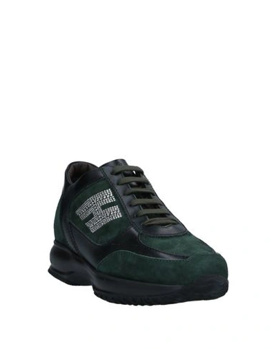 Shop Hogan Sneakers In Green