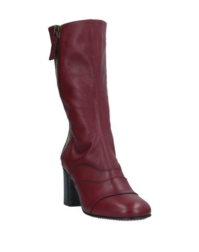 Chloé Boots In Maroon