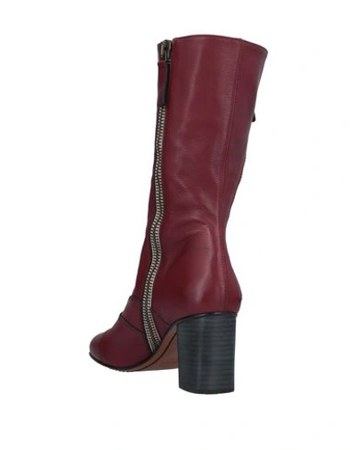 Chloé Boots In Maroon