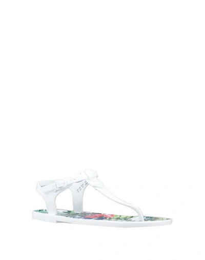 Shop Ea7 Flip Flops In White