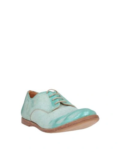 Shop Savio Barbato Laced Shoes In Turquoise