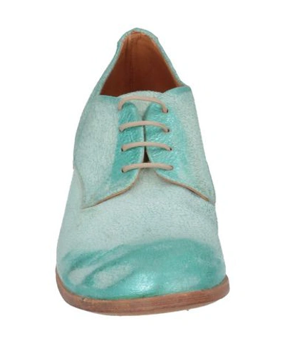 Shop Savio Barbato Laced Shoes In Turquoise