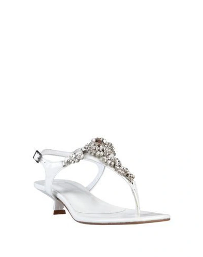 Shop Le Capresi Toe Strap Sandals In White