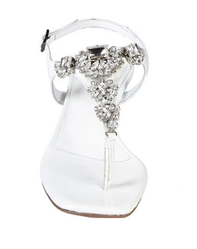 Shop Le Capresi Toe Strap Sandals In White
