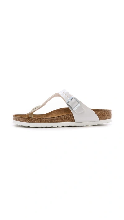 Shop Birkenstock Gizeh Thong Sandals In Pearly White