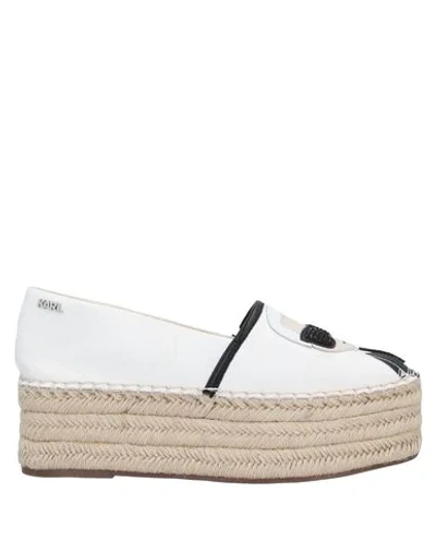 Shop Karl Lagerfeld Espadrilles In White