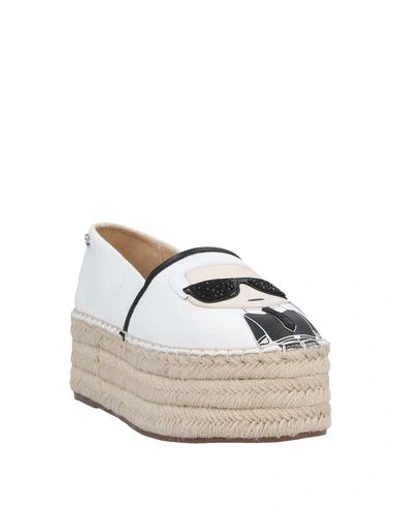 Shop Karl Lagerfeld Espadrilles In White