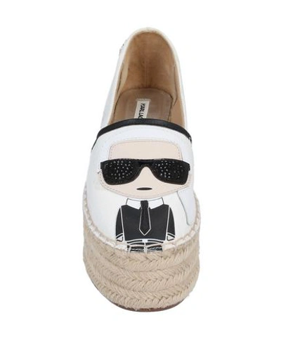 Shop Karl Lagerfeld Espadrilles In White