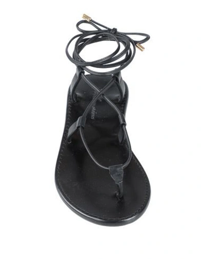 Shop Blumarine Toe Strap Sandals In Black