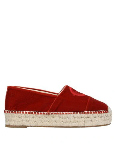 Shop Ottod'ame Espadrilles In Brick Red