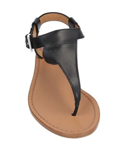 Shop Anna F Toe Strap Sandals In Black