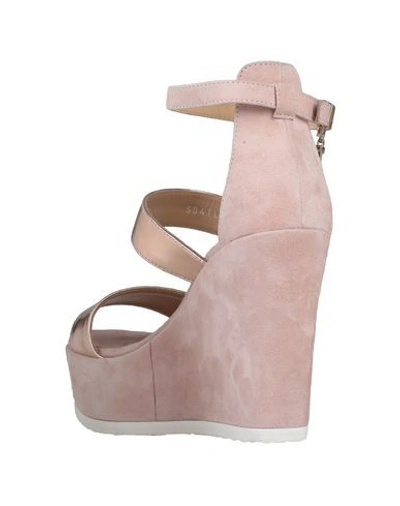 Shop Cesare Paciotti 4us Woman Sandals Pastel Pink Size 10 Soft Leather