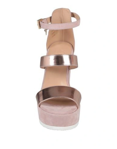 Shop Cesare Paciotti 4us Woman Sandals Pastel Pink Size 10 Soft Leather