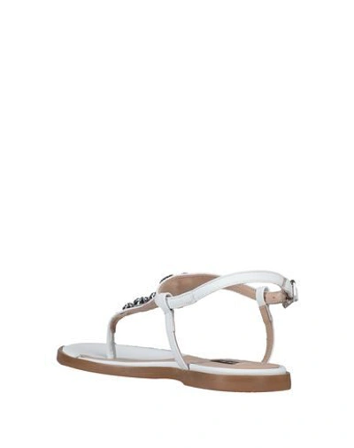 Shop Patrizia Pepe Toe Strap Sandals In White