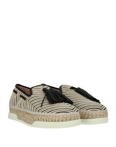 Shop Tod's Woman Espadrilles Ivory Size 4.5 Soft Leather, Textile Fibers In White