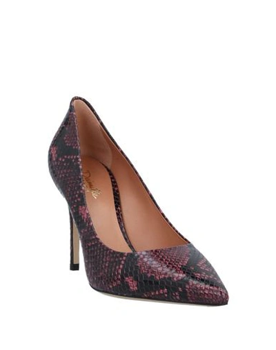 Shop Deimille Pump In Maroon