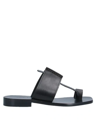 Shop Liviana Conti Toe Strap Sandals In Black