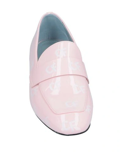 Shop Chiara Ferragni Woman Loafers Pink Size 8 Textile Fibers