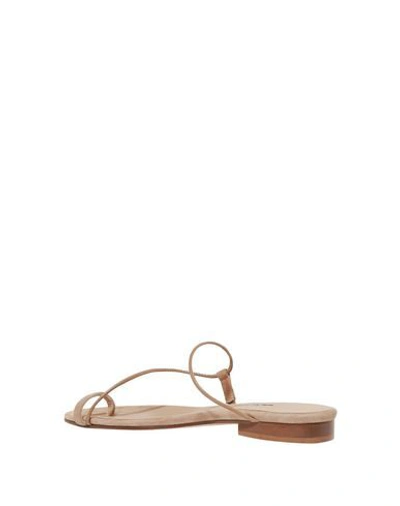 Shop Emme Parsons Woman Toe Strap Sandals Sand Size 11 Soft Leather In Beige