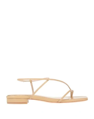 Shop Studio Amelia Toe Strap Sandals In Beige