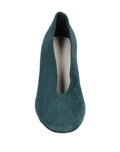 Shop Del Carlo Woman Pumps Dark Green Size 8.5 Soft Leather