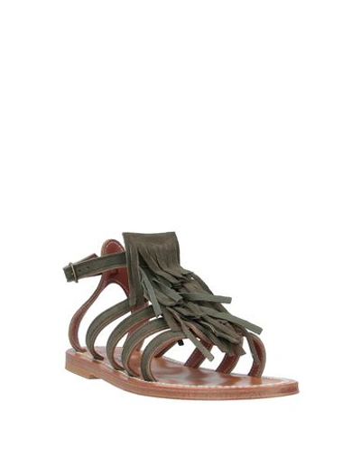 Shop Kjacques Sandals In Military Green