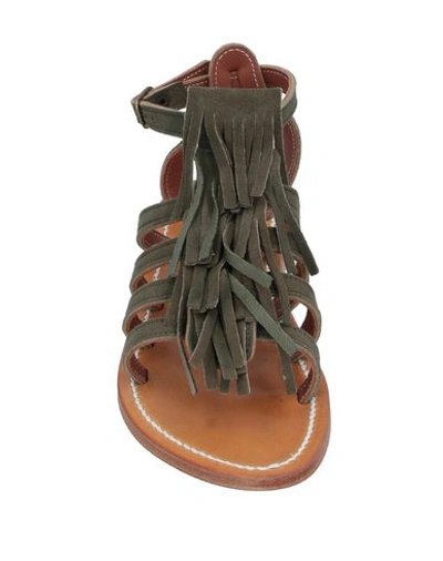 Shop Kjacques Sandals In Military Green