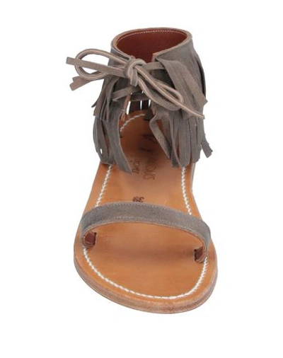 Shop Kjacques Sandals In Khaki