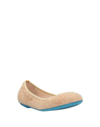 Shop Loriblu Ballet Flats In Sand