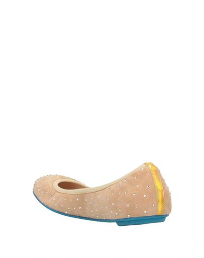 Shop Loriblu Ballet Flats In Sand