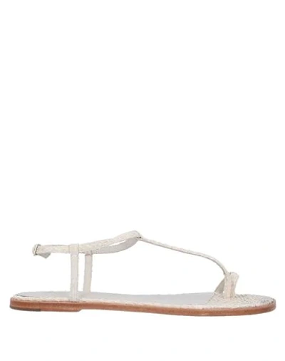 Shop Osklen Toe Strap Sandals In Ivory