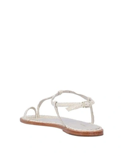 Shop Osklen Toe Strap Sandals In Ivory