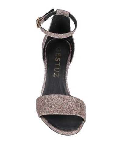 Shop Gestuz Sandals In Platinum