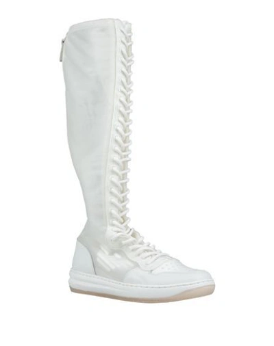 Emporio Armani Knee Boots In White