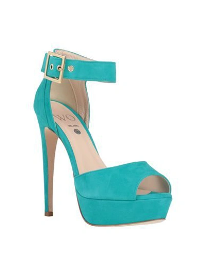 Shop Wo Milano Sandals In Turquoise