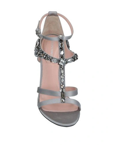 Shop Alberta Ferretti Sandals In Grey