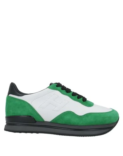 Shop Hogan Woman Sneakers Green Size 8 Soft Leather