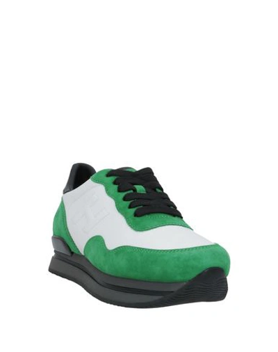 Shop Hogan Woman Sneakers Green Size 8 Soft Leather