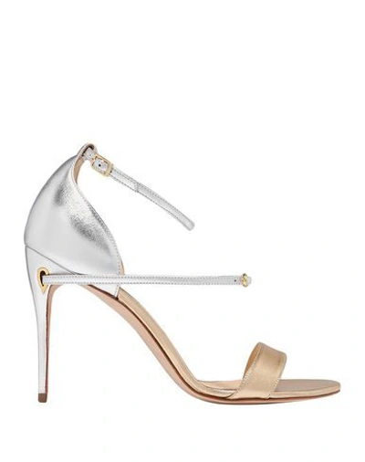 Shop Jennifer Chamandi Sandals In Gold