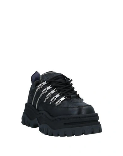 Eytys 'angel Stash' Zip Leather Chunky Sneakers In Black | ModeSens