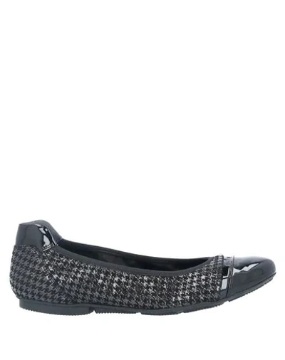 Hogan Woman Ballet Flats Black Size 6 Leather In Black