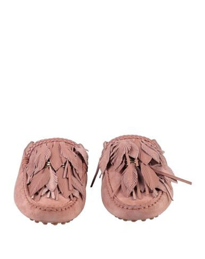 Tod's Woman Mules & Clogs Antique Rose Size 6.5 Leather In Pink