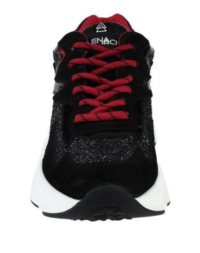 Elena Iachi 50mm Glittered Leather Sneakers In Black