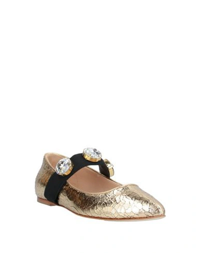 Shop Polly Plume Ballet Flats In Gold