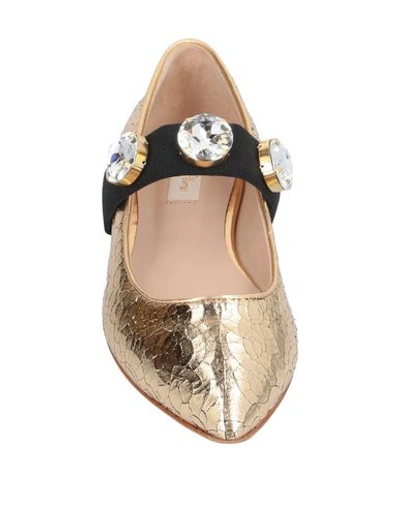 Shop Polly Plume Ballet Flats In Gold