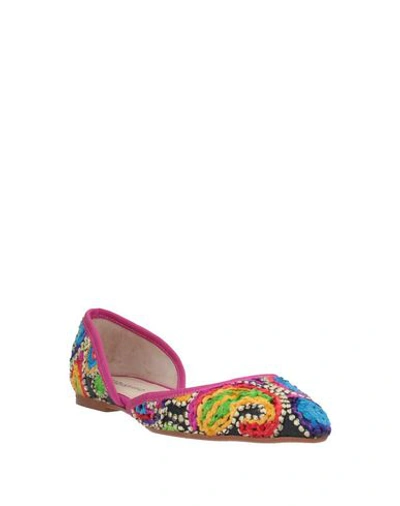 Shop Anna Baiguera Ballet Flats In Fuchsia