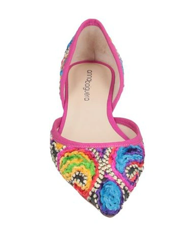 Shop Anna Baiguera Ballet Flats In Fuchsia