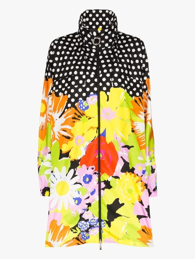 Shop Moncler 8  Richard Quinn Debra Floral Print Raincoat In Black