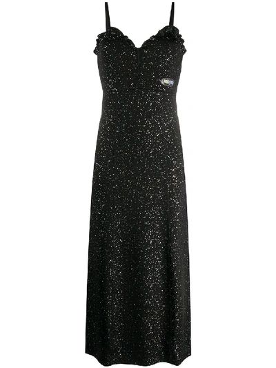 Shop Kenzo Iredescent Shimmer Dress In Black